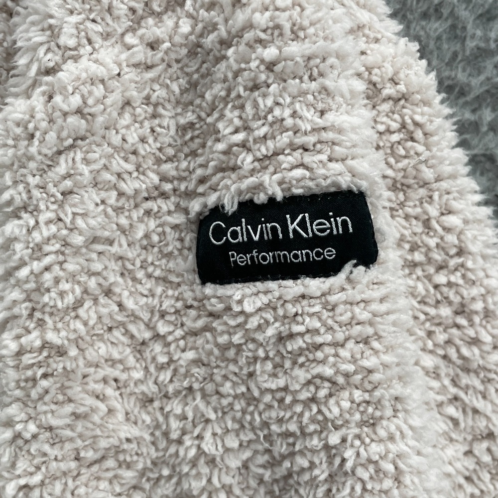 Calvin Klein Sherpa Sweater Women's XLarge Pink Boxy Oversized Performance Cozy - Picture 3 of 10